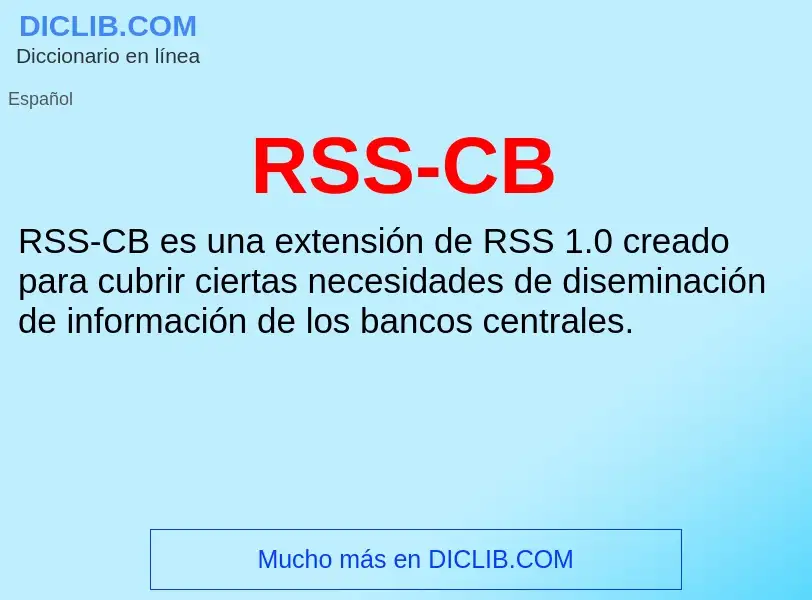 Wat is RSS-CB - definition