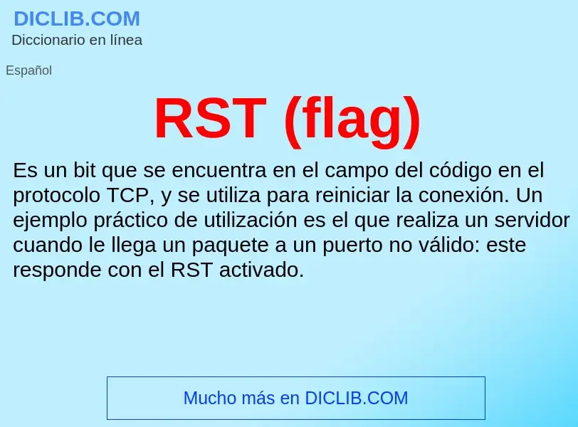 Wat is RST (flag) - definition