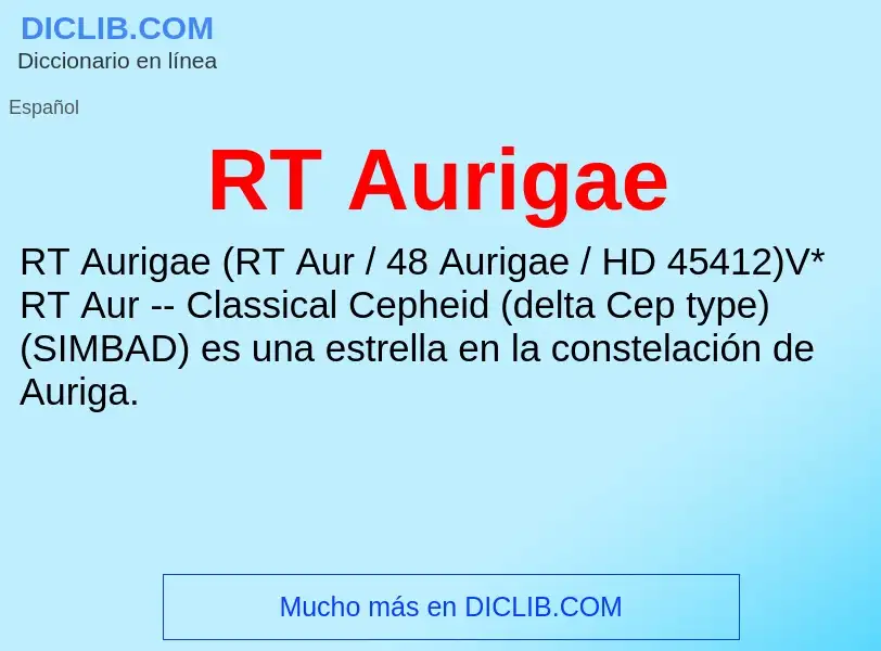 Wat is RT Aurigae - definition