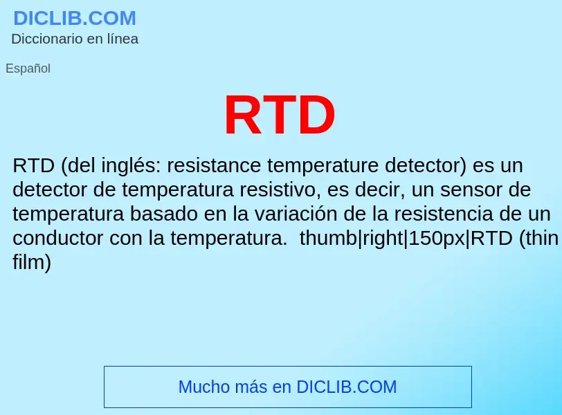 Wat is RTD - definition