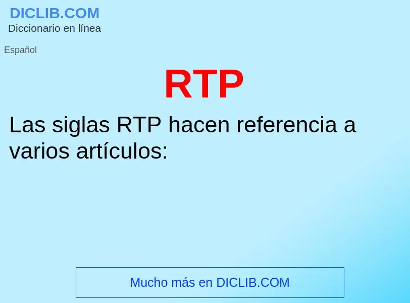 Wat is RTP - definition