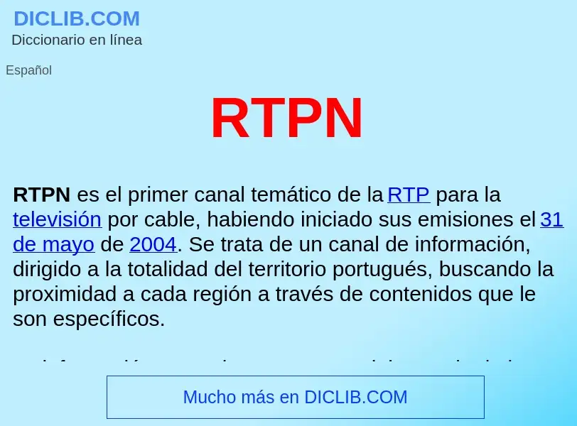 What is RTPN  - meaning and definition