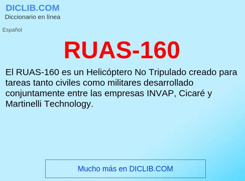 Wat is RUAS-160 - definition