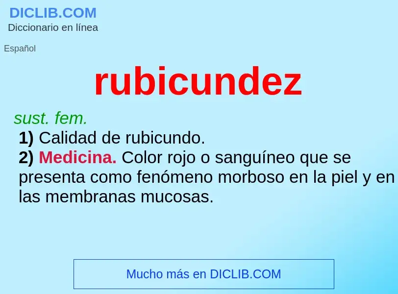 Wat is rubicundez - definition