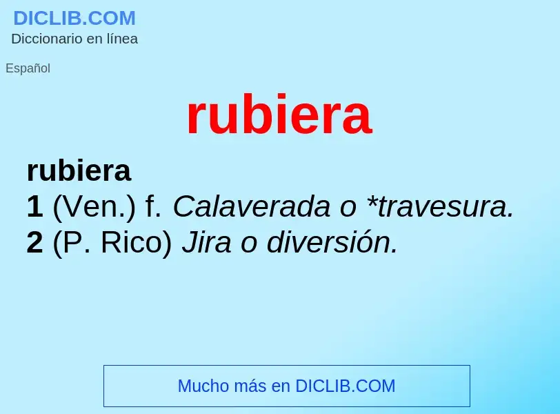 Wat is rubiera - definition