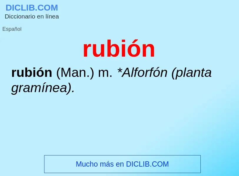 Wat is rubión - definition