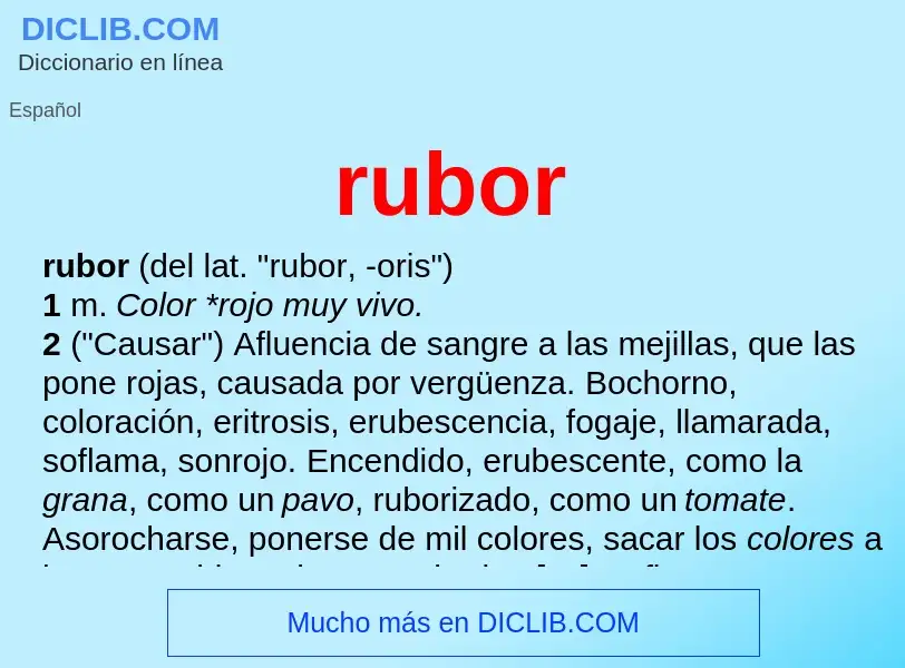 Was ist rubor - Definition