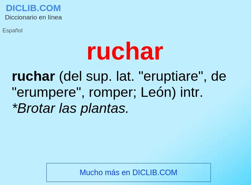 Wat is ruchar - definition