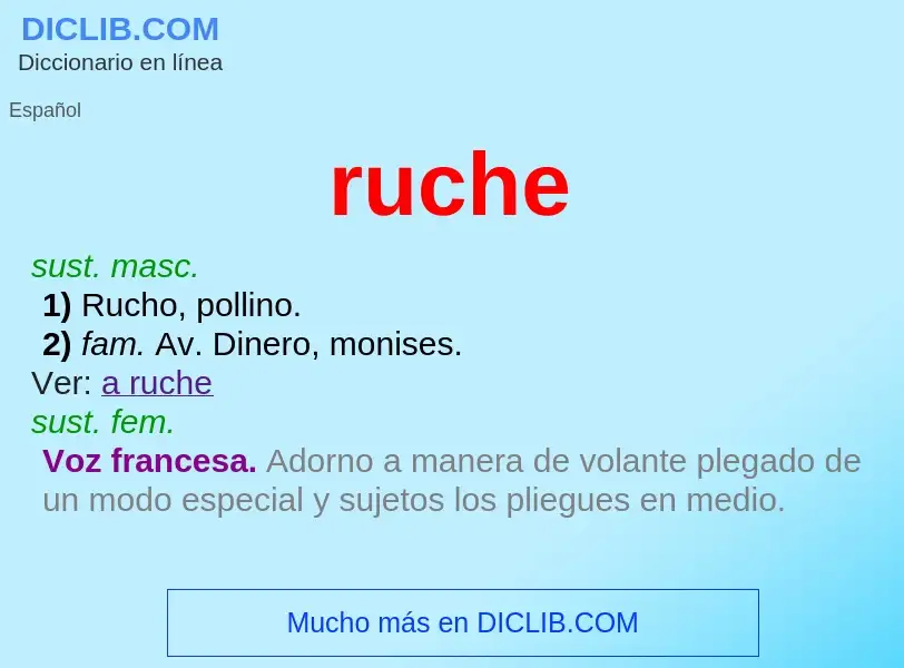 ¿Qué es ruche? - significado y definición