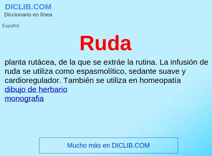 O que é Ruda - definição, significado, conceito