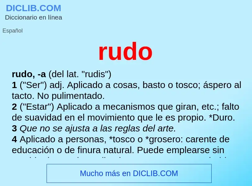 What is rudo - meaning and definition