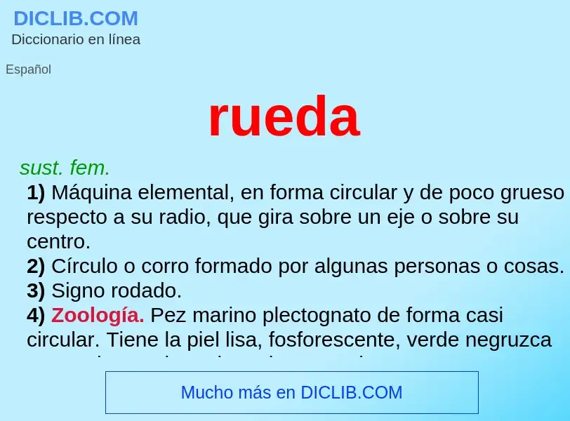 ¿Qué es rueda? - significado y definición