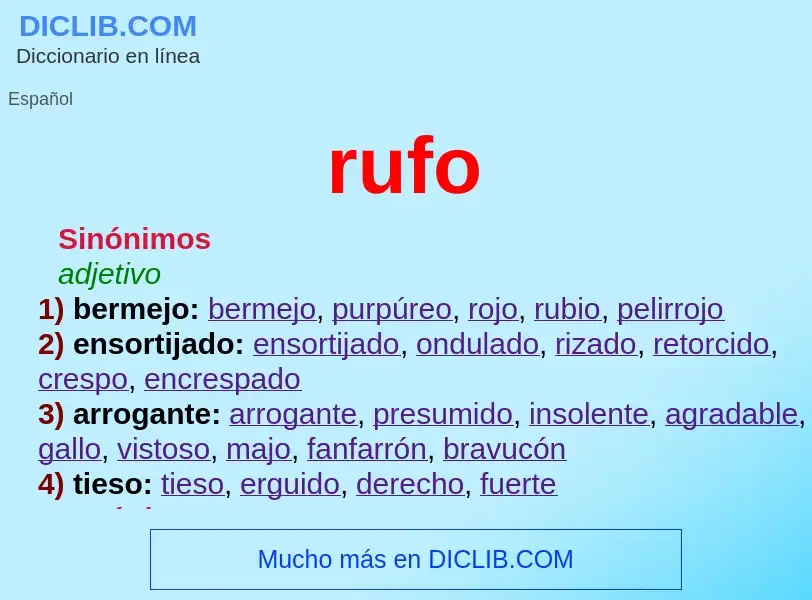 Wat is rufo - definition