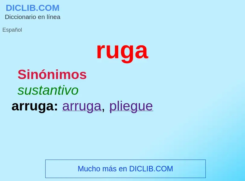 Wat is ruga - definition