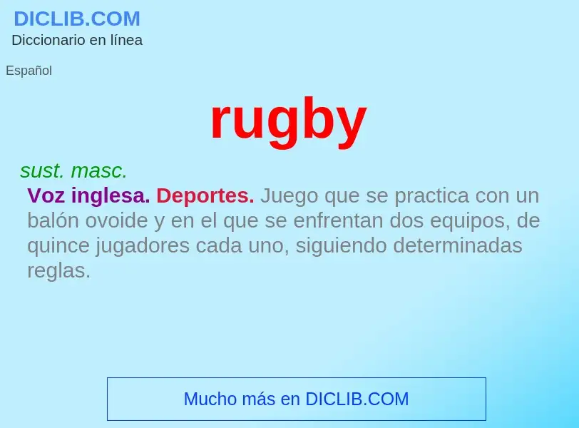 Wat is rugby - definition