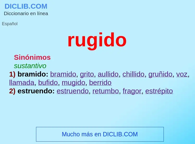 O que é rugido - definição, significado, conceito