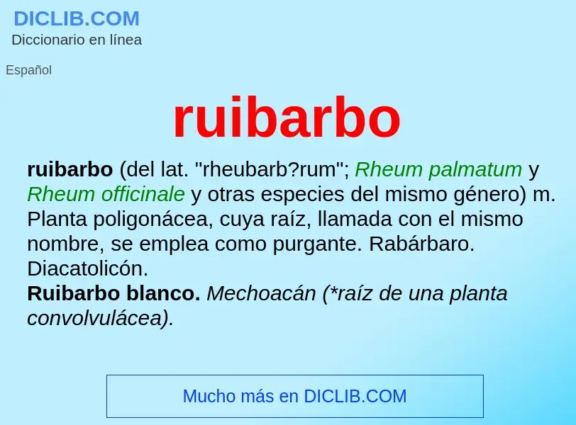 Che cos'è ruibarbo - definizione