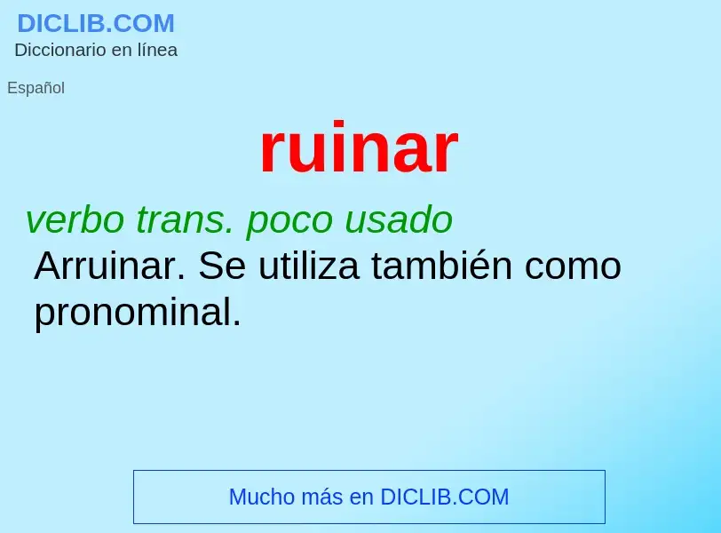 Wat is ruinar - definition