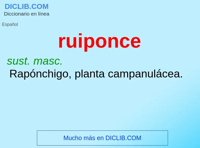 Wat is ruiponce - definition