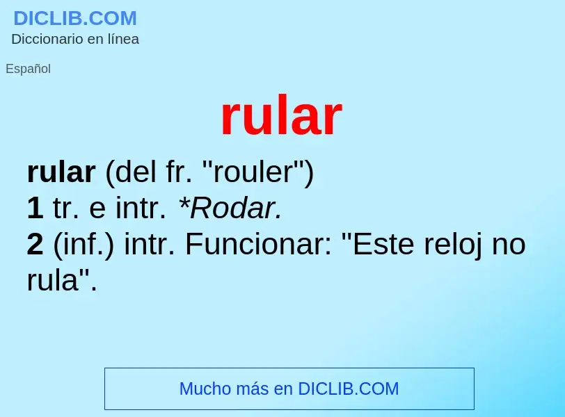 Wat is rular - definition