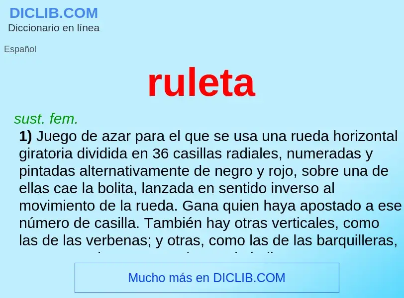 Wat is ruleta - definition