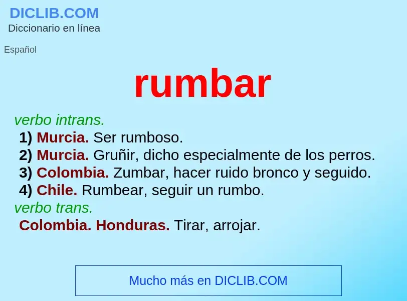 Wat is rumbar - definition