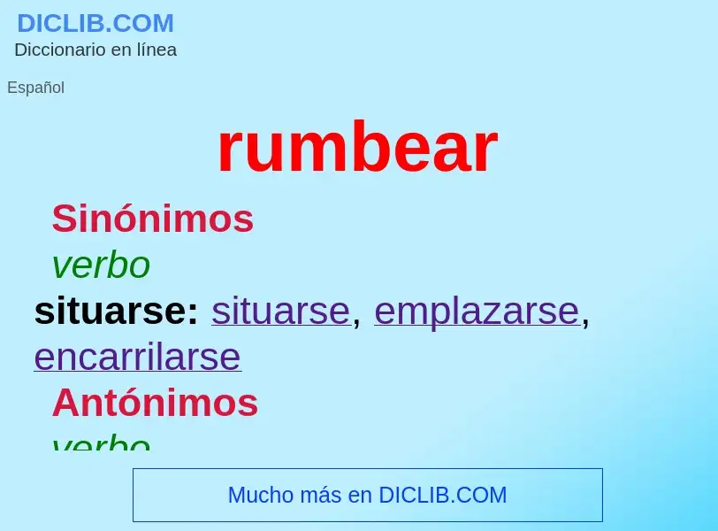 What is rumbear - definition