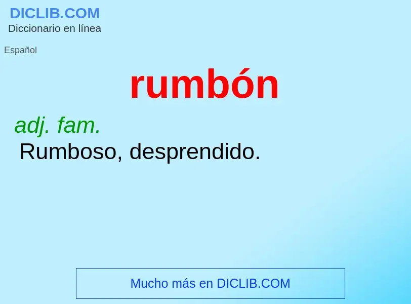 Wat is rumbón - definition