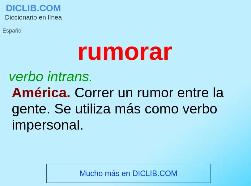 ¿Qué es rumorar? - significado y definición