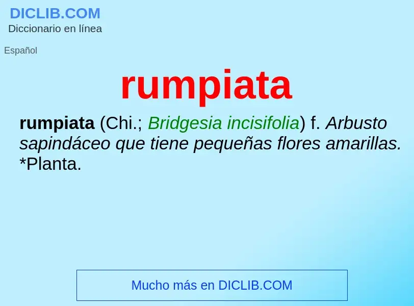 ¿Qué es rumpiata? - significado y definición