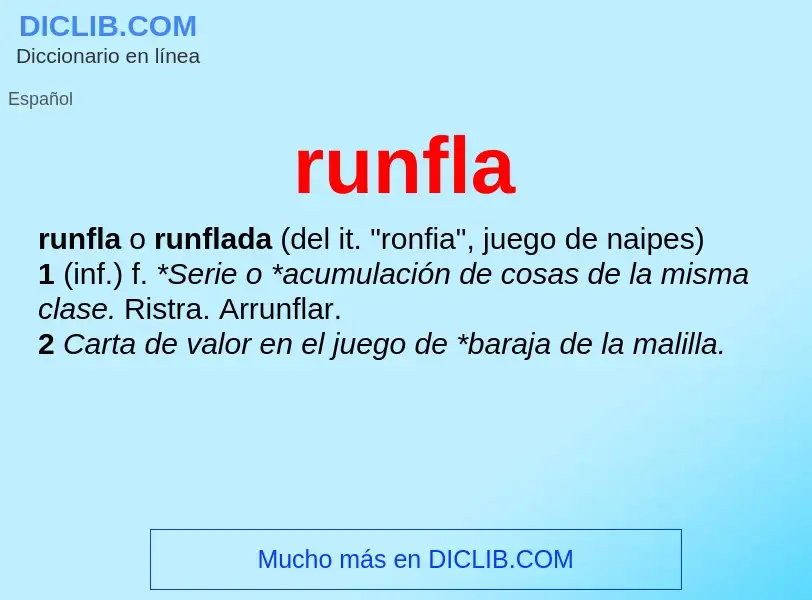 Was ist runfla - Definition