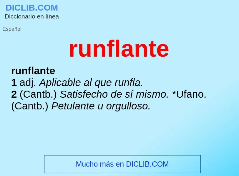 Wat is runflante - definition