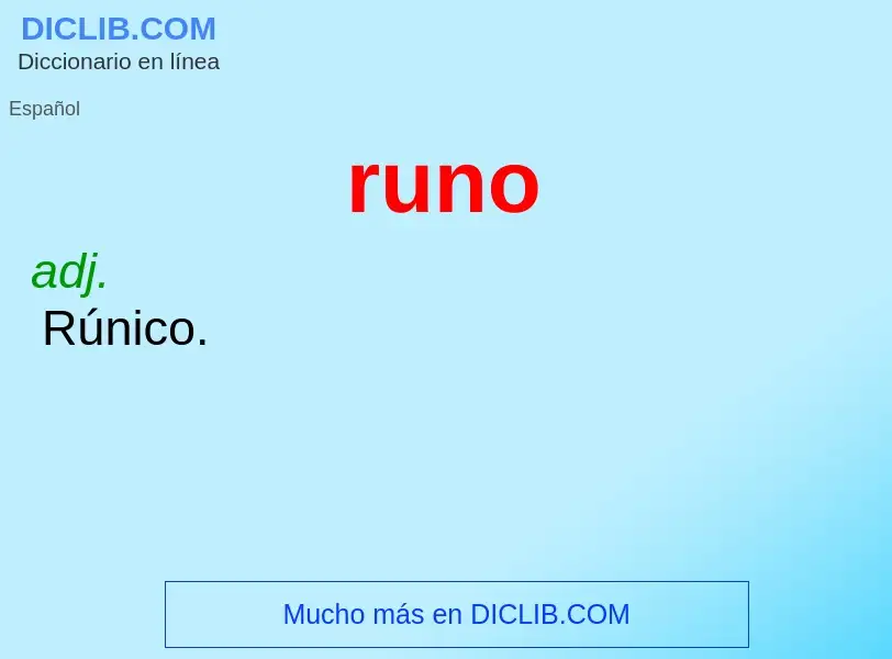 ¿Qué es runo? - significado y definición