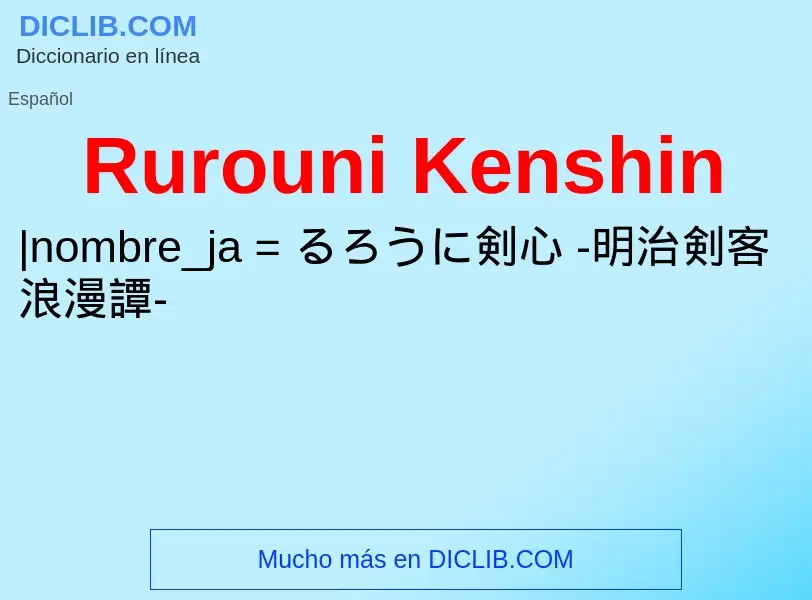 What is Rurouni Kenshin - definition