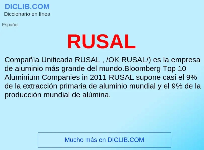 Wat is RUSAL - definition