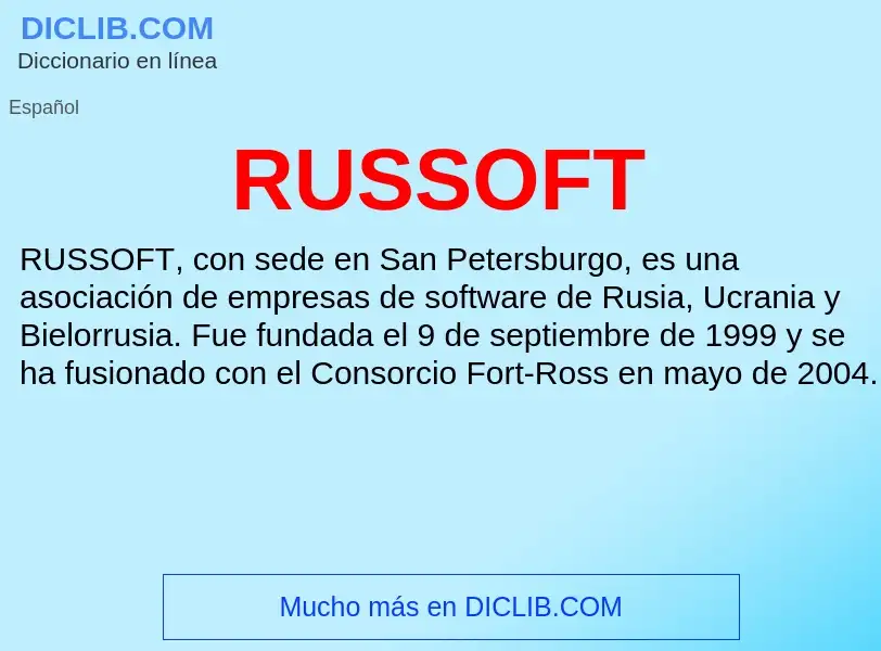 Wat is RUSSOFT - definition