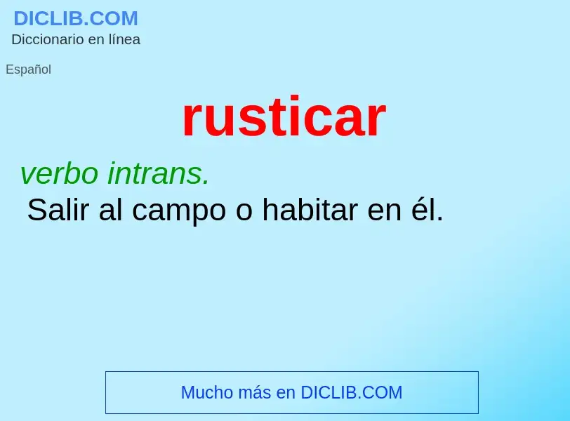 Wat is rusticar - definition