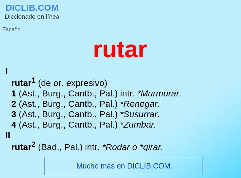 ¿Qué es rutar? - significado y definición