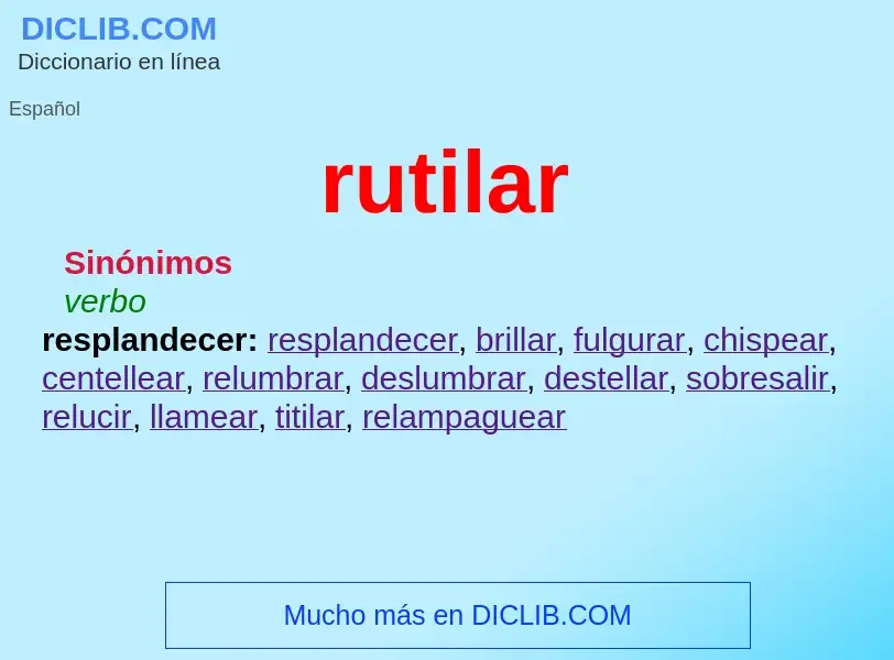 What is rutilar - definition