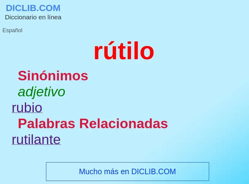 ¿Qué es rútilo? - significado y definición