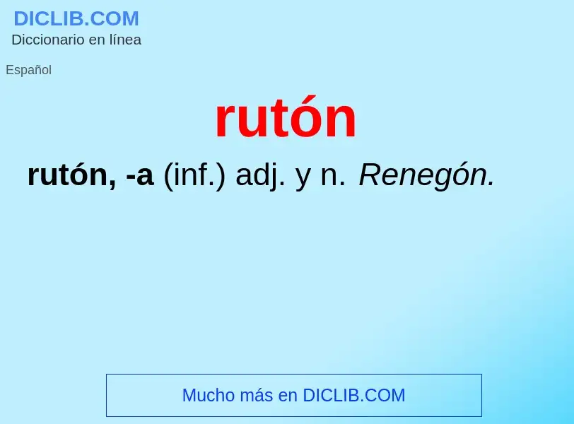 Wat is rutón - definition