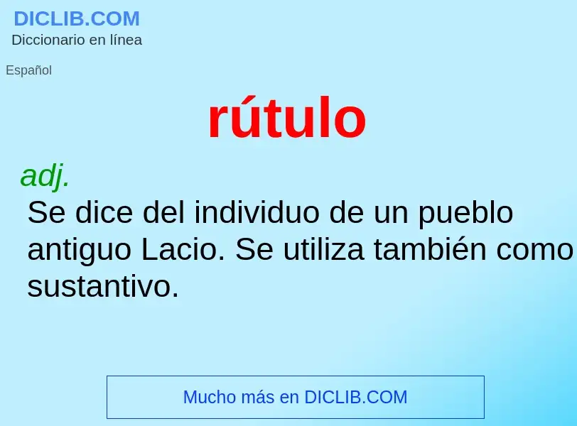 Wat is rútulo - definition