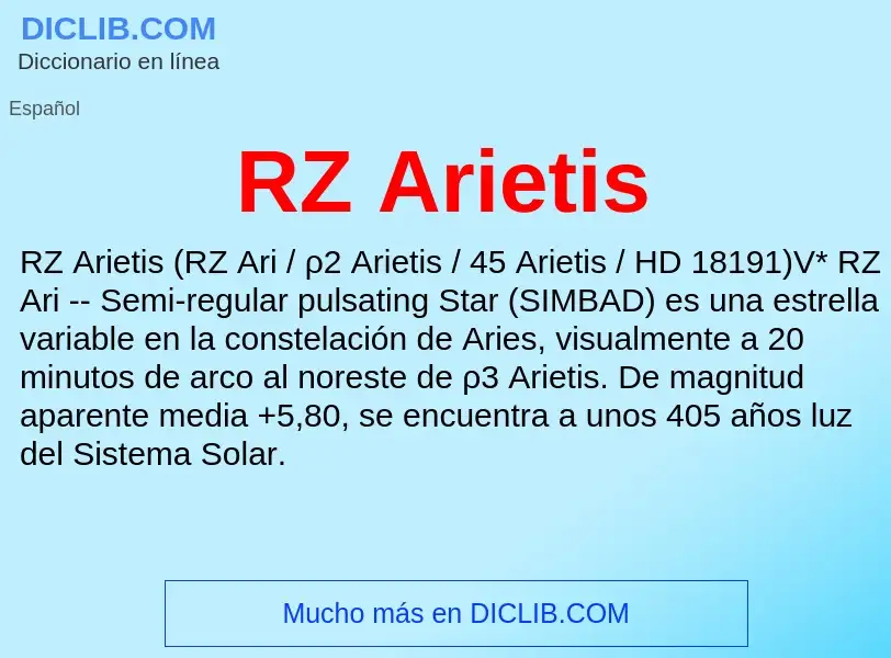 Wat is RZ Arietis - definition