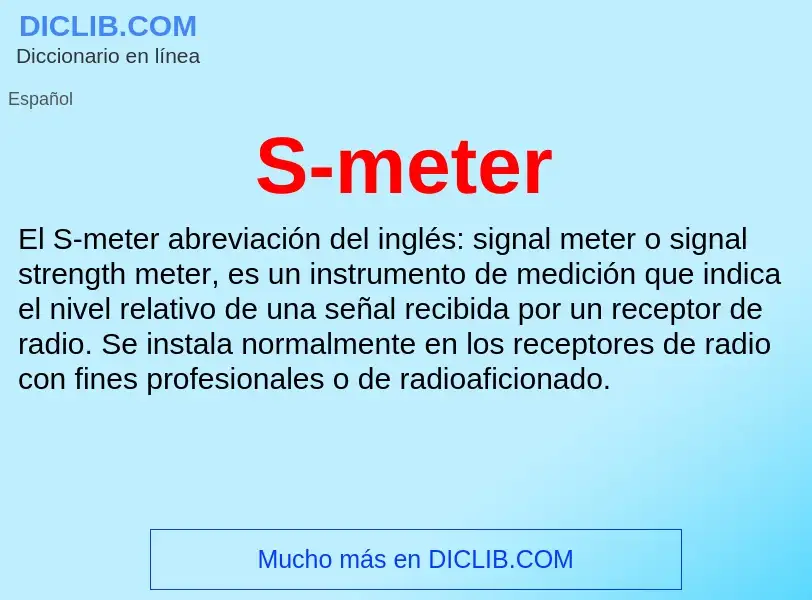 Τι είναι S-meter - ορισμός