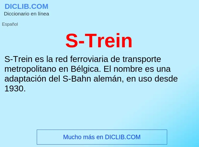 Τι είναι S-Trein - ορισμός