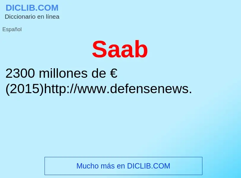 ¿Qué es Saab? - significado y definición