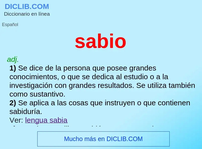 Was ist sabio - Definition