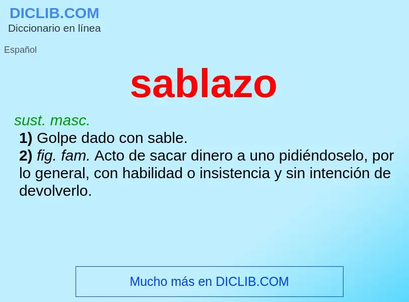 Wat is sablazo - definition