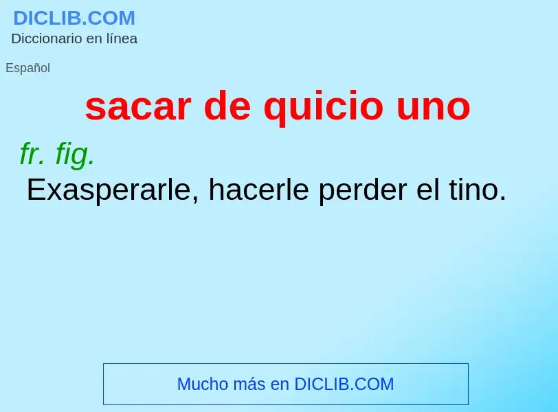 O que é sacar de quicio uno - definição, significado, conceito