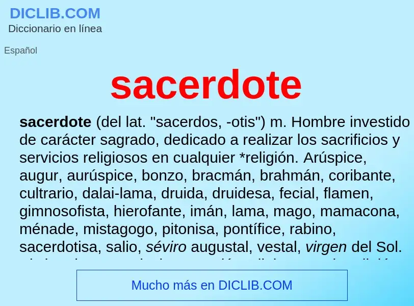 Wat is sacerdote - definition